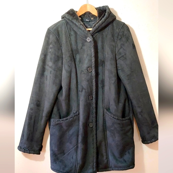 Black Suede Coat - Picture 1 of 7